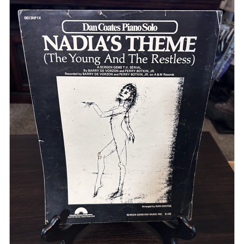 Vtg 1976 Nadia’s Theme Young and the Restless Dan Coates Piano Solo Sheet Music